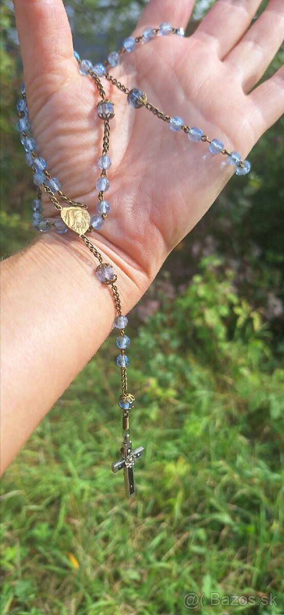 Starožitný ruženec vintage - 13