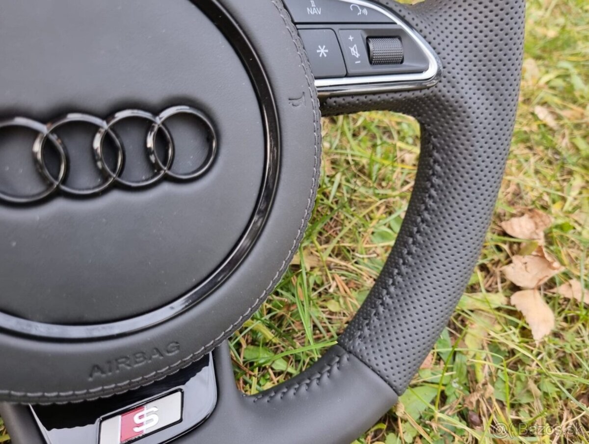 KOMPLET VOLANT AUDI KOŽENÝ PERFOROVANY MULTIFUNKCNY - 13