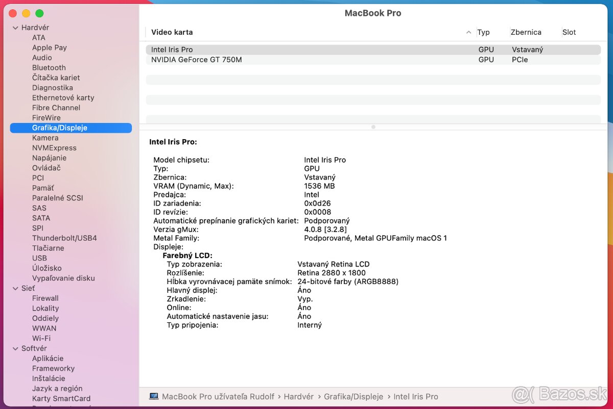 MacBook Pro Retina 15,4”(Mid 2014)–i7/16 GB RAM/SSD 500GB - 13