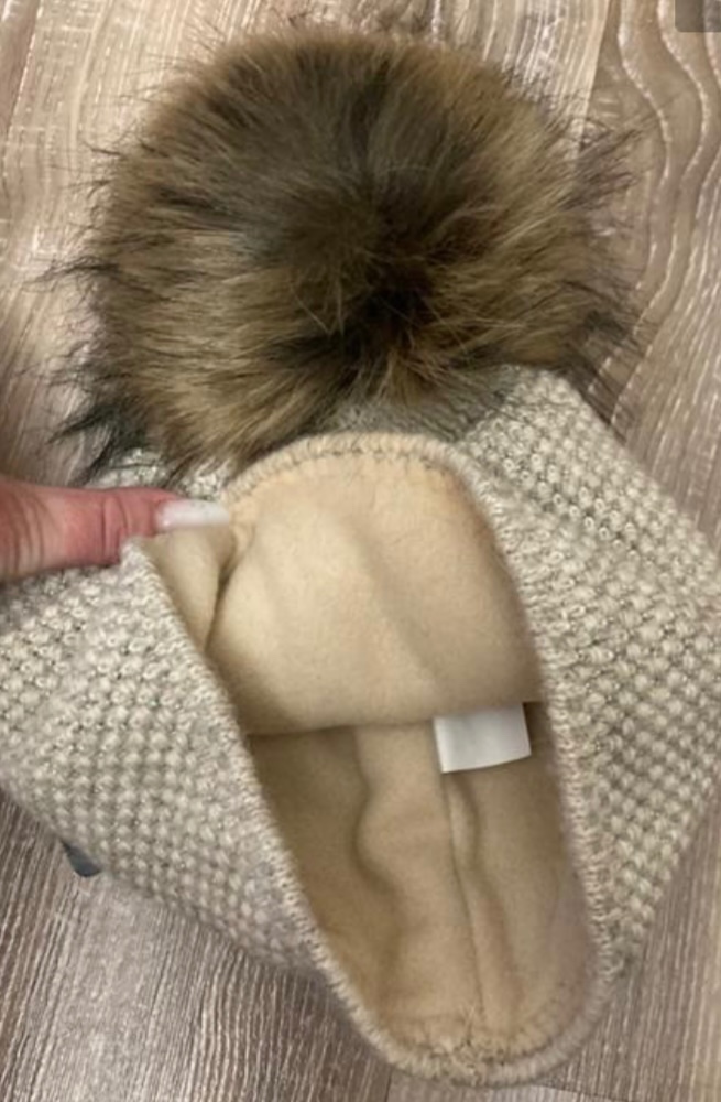 Dámska Teplá zimná čiapka s brmbolcom/Nová - 13