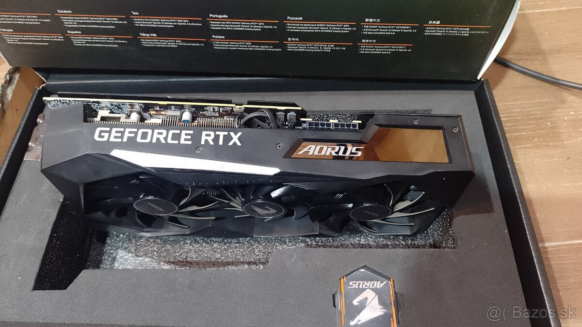 RTX 3070 AORUS GeForce MASTER – LCD displej, OC-Dual BIOS+ - 13