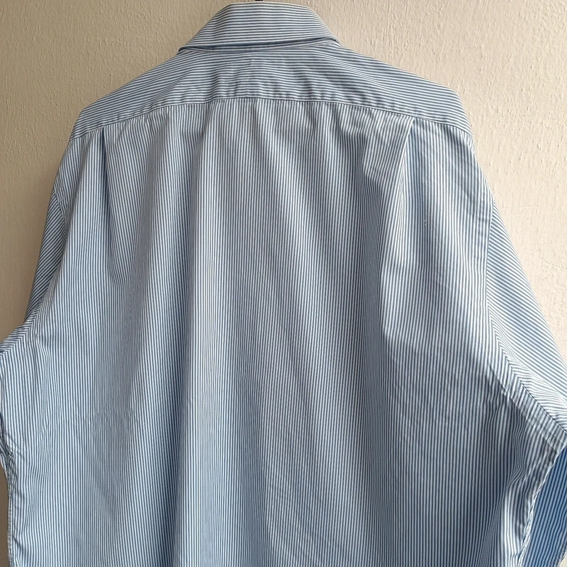 POLO Ralph Lauren modrá pruhovaná košeľa s dlhým rukávom XXL - 13