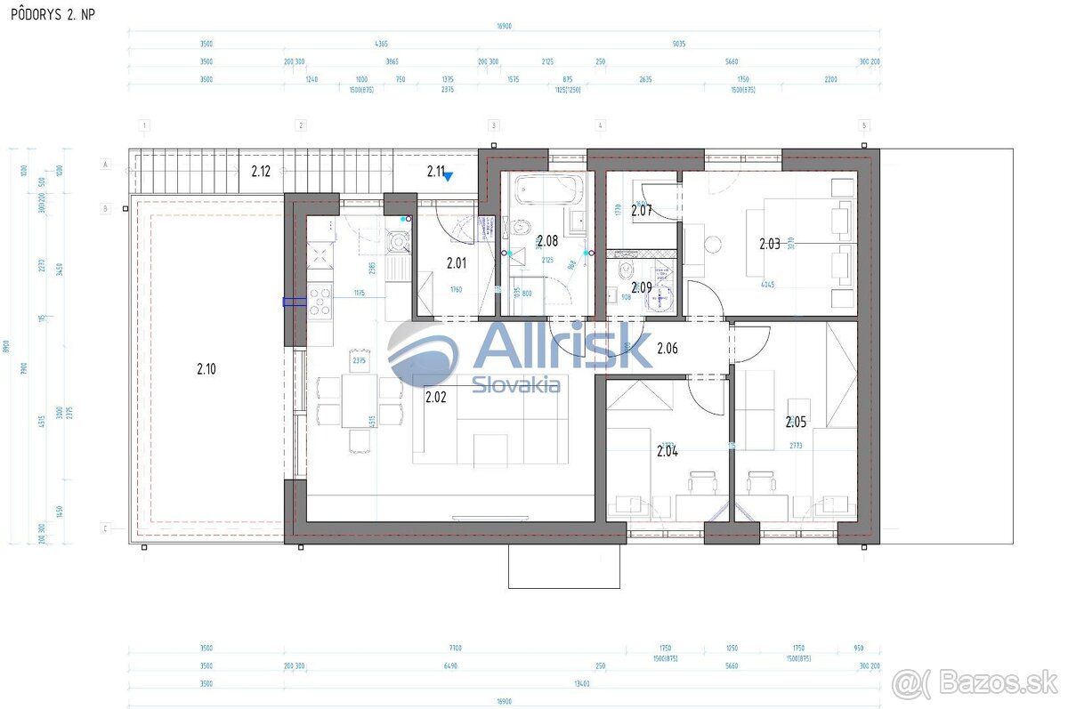 NOVÁ CENA Novostavba : 4izb byt s terasou, 3x park. miest - 13