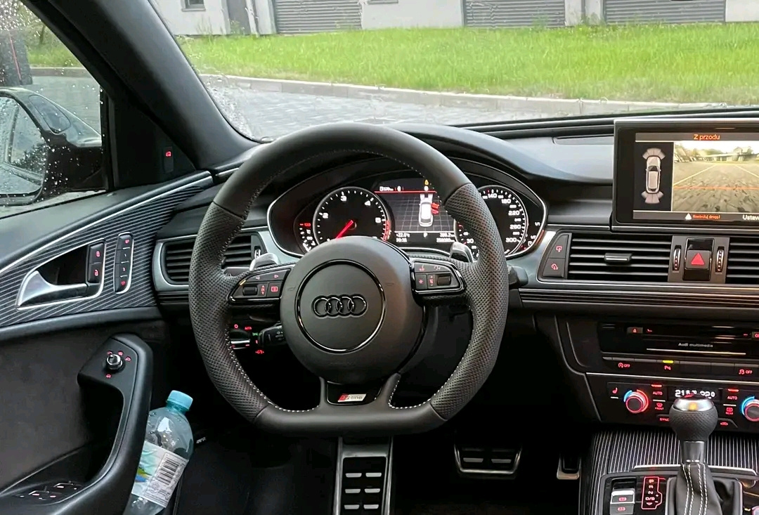 VOLANT AUDI KOŽENÝ PERFOROVANY CIERNE SITIE ZKOSENY - 13