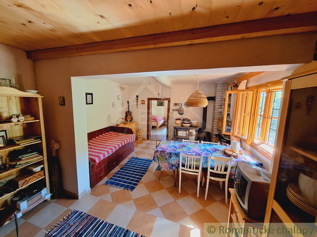 Tradičná zrekonštruovaná drevenica na okraji obce Nesluša. - 13