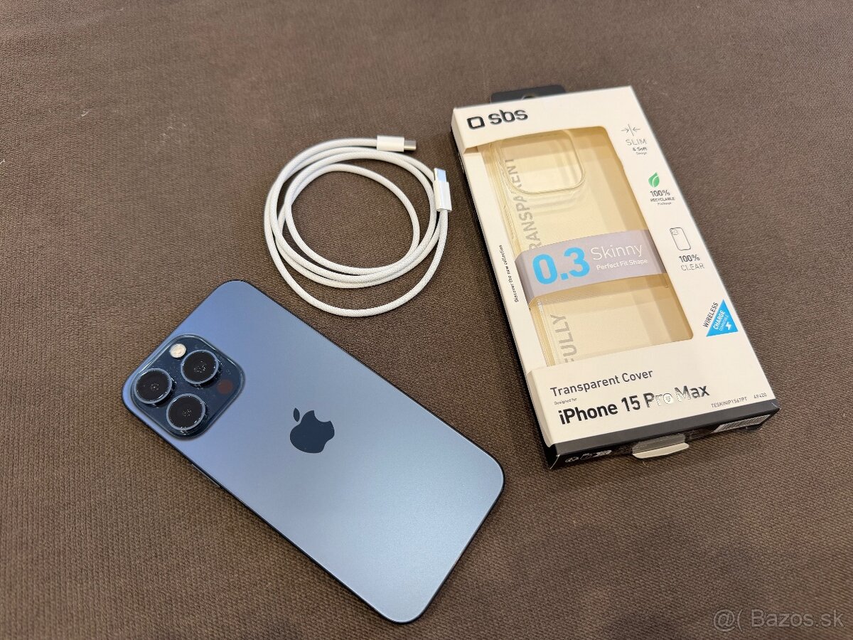 Iphone 15 pro max blue titanium 256gb - 13