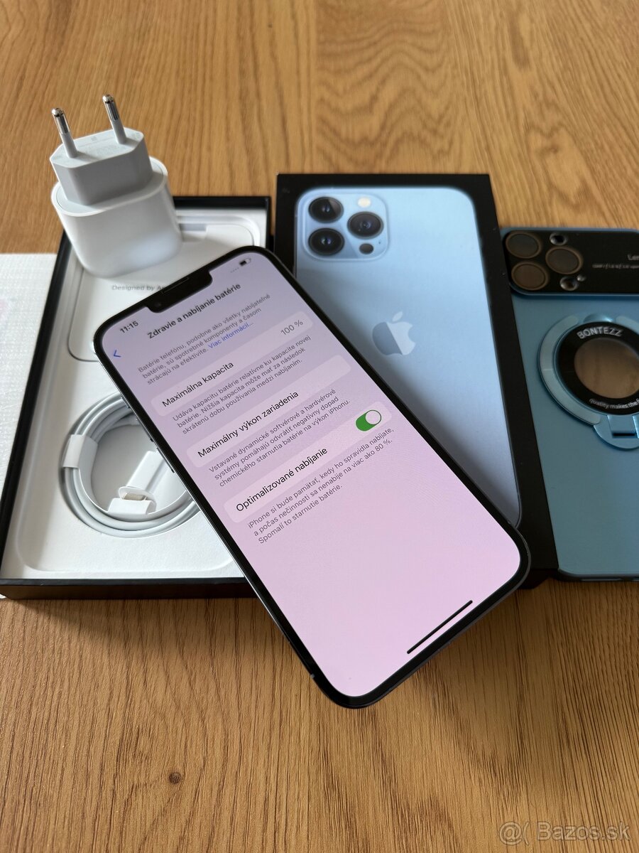 iPhone 13 Pro Max 128 gb Sierra Blue v záruke +prislušenstvo - 13