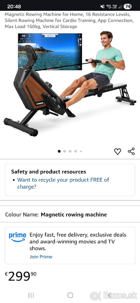 Veslovací trenažér - veslovací stroj - 13