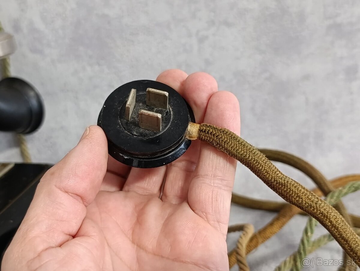 Starožitný dánský kovový telefon KTAS D08 - 13