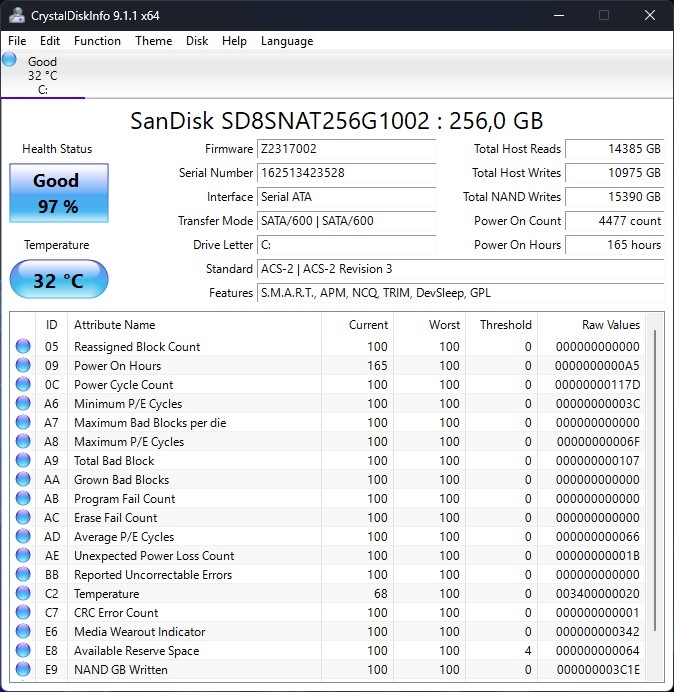 HP Probook 450 G3 /Intel Core i5-6200U/8GB RAM/HD/256GB SSD - 13