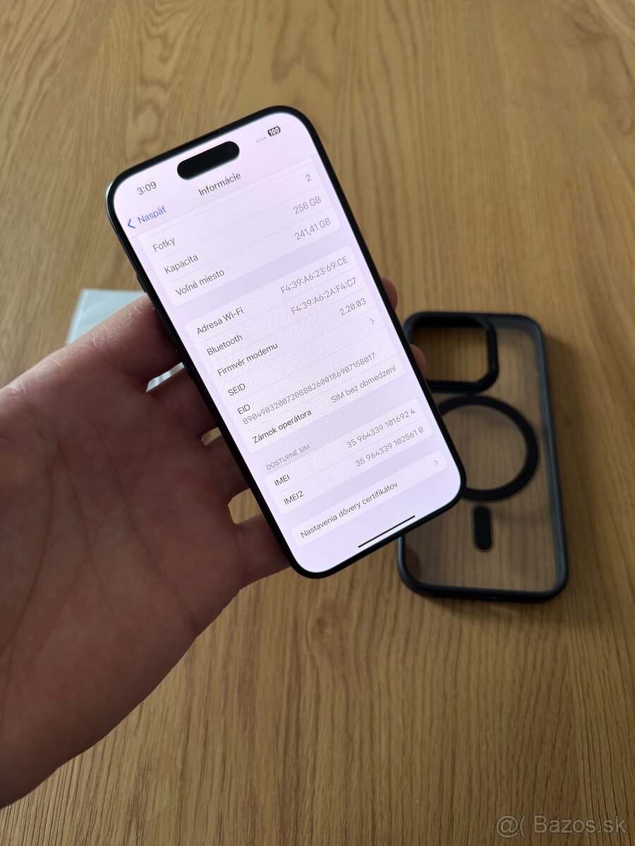 iPhone 15 Pro 256 gb Black Titanium v záruke + príslušenstvo - 13