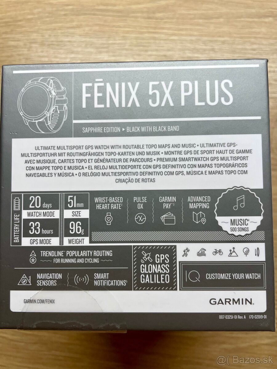 GARMIN FÉNIX 5X PLUS sapphire - 13