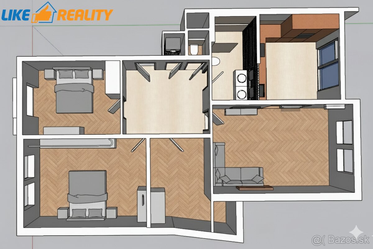 Prenájom veľkometrážneho 4izb. bytu na hranici Starého Mesta - 13