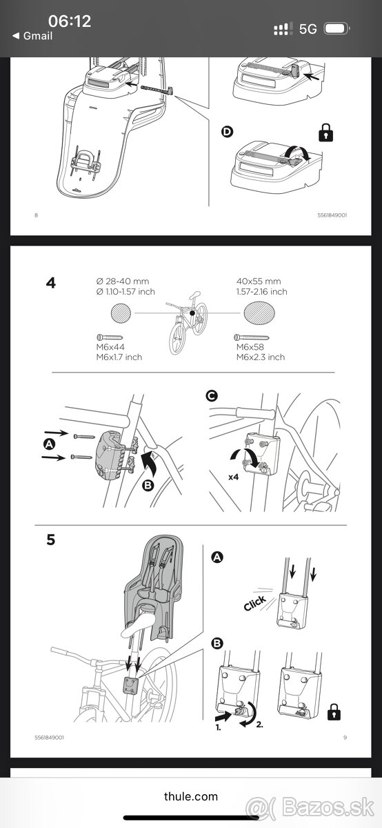 Cyklosedacka Thule Ridealong 2 - 13