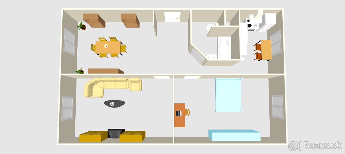 Prerobený 3 izbový byt v širšom centre mesta LC - 13