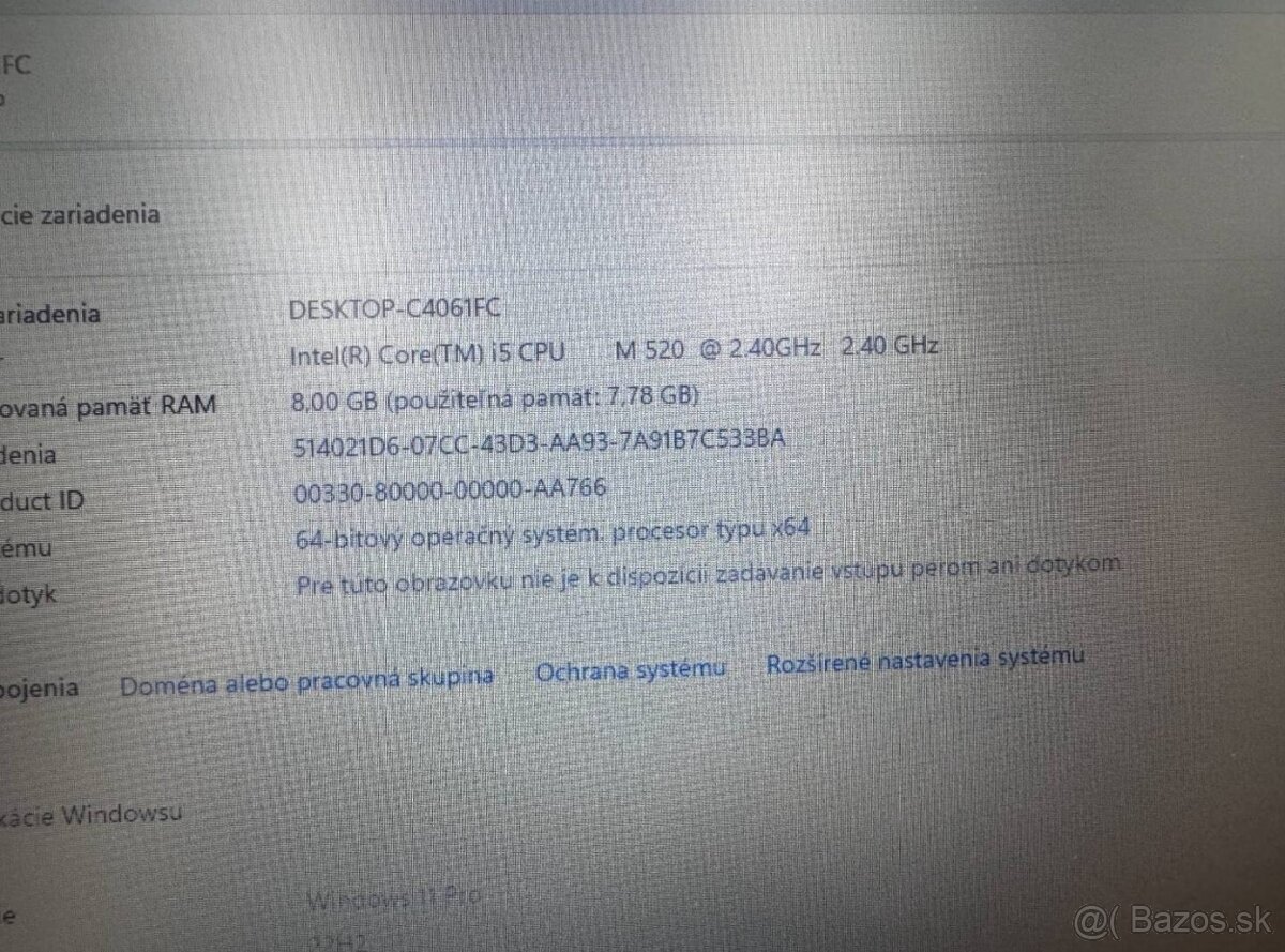 Notebook 14" HP.Intel i5-M520 2x2,40GHz.8gb ram.240gb SSD - 13