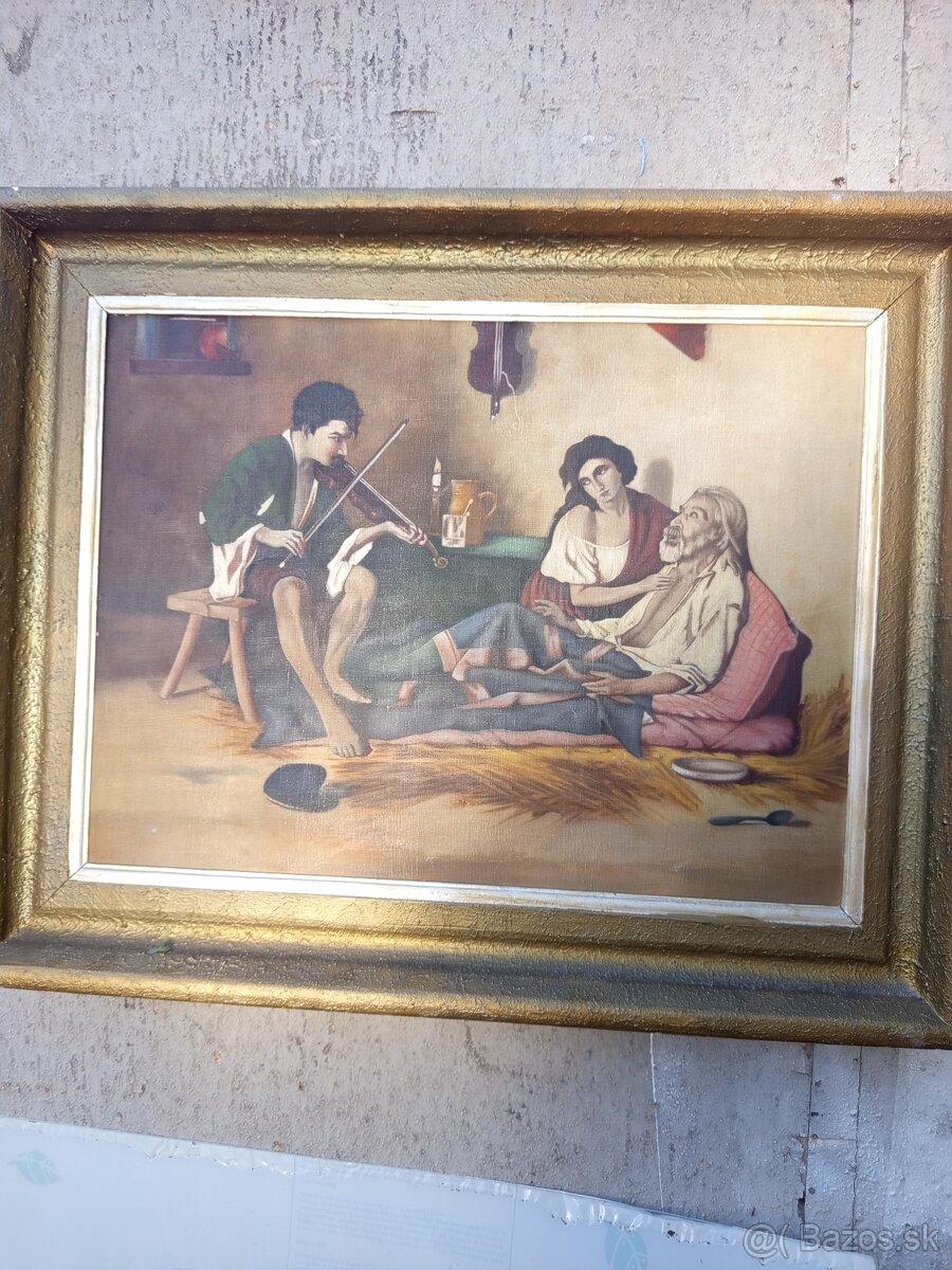 Starý obraz olejomaľba - 13