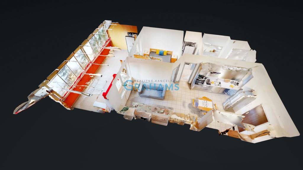 3D, predaj 2 izb. priestoru na bývanie s terasou, Šustekova, - 13