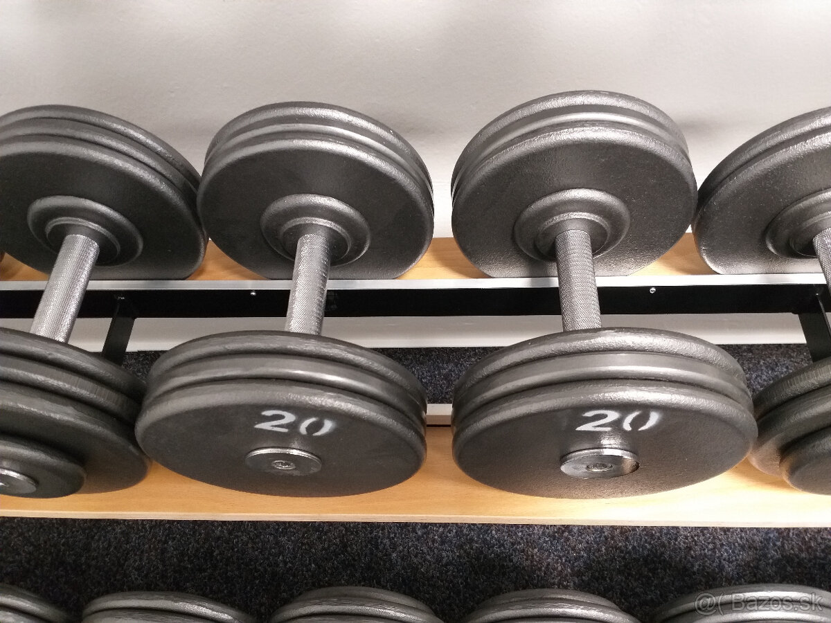 Profi pevné jednoruční činky 2 - 100kg NOVÉ - 13