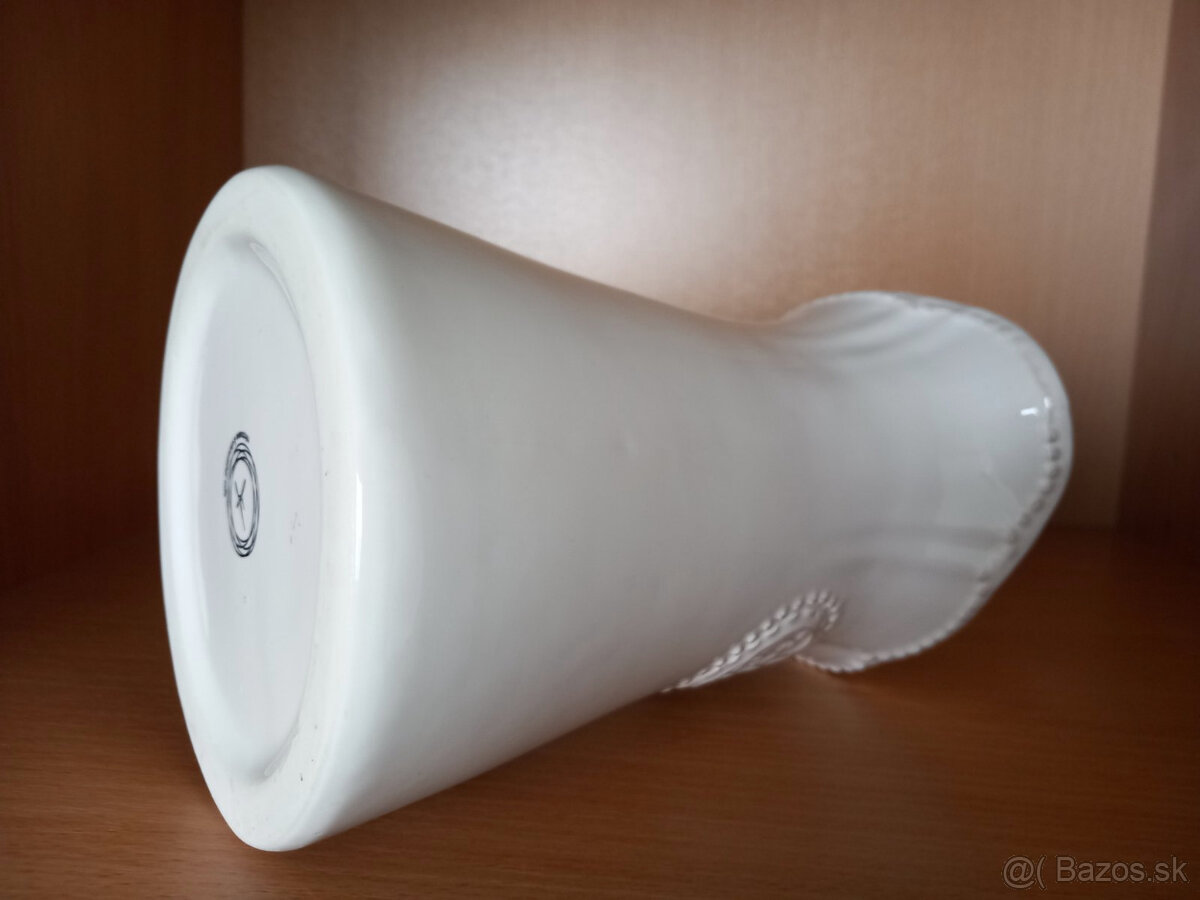 Starší keramický-kameninový džbán so srdiečkom 19x18,5 cm - 13