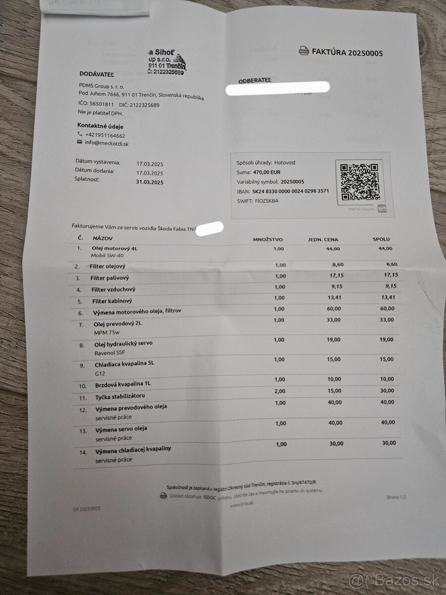 Skoda fabia 1.2 htp r. 2012 - 13