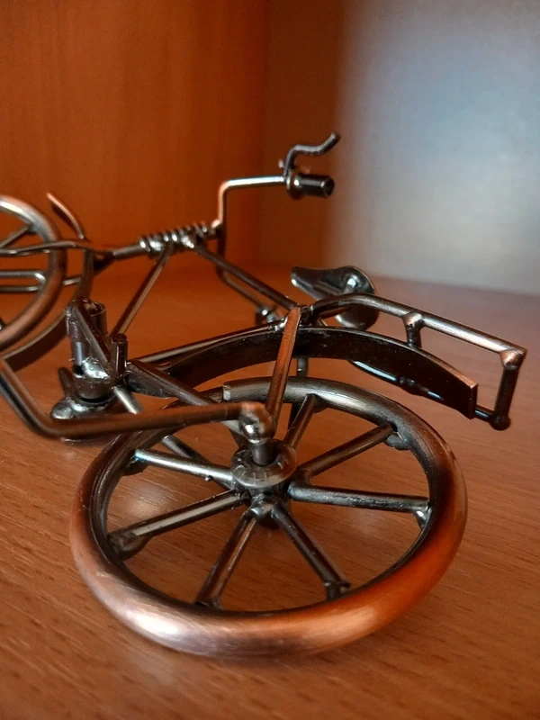 Starý kovový bicykel, dekorácia 18,5x10x8 cm - 13