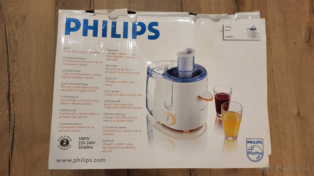 Predám nový odšťavovač Philips HR 1851 - 13