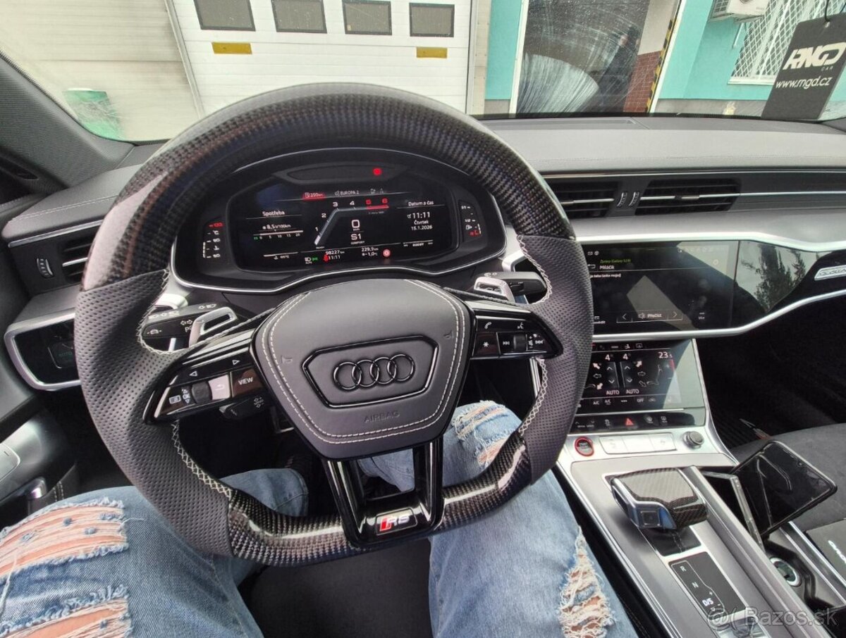 -AUDI VOLANT KARBONOVY A6 A7 C8 Q8 S8 SQ8 E-TRON - 13
