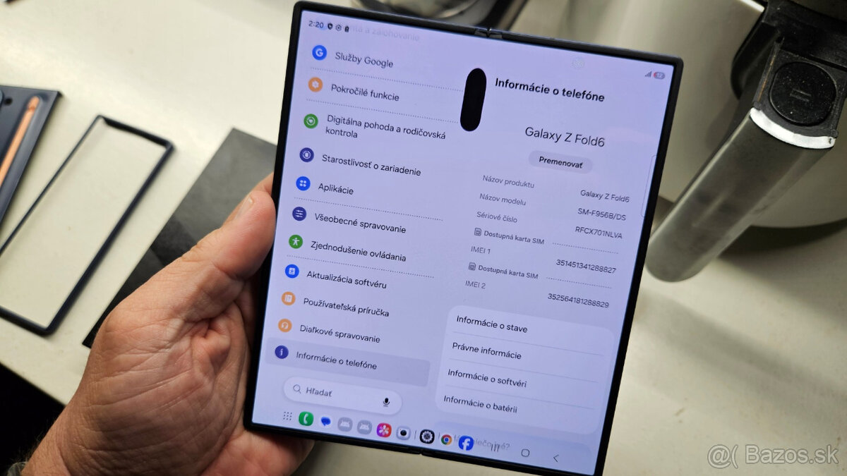 Poškodený Samsung Galaxy Z Fold 6 modrý - 13