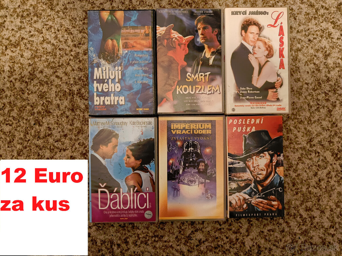 VHS videokazety odskúšané - ceny od 2 € - 13