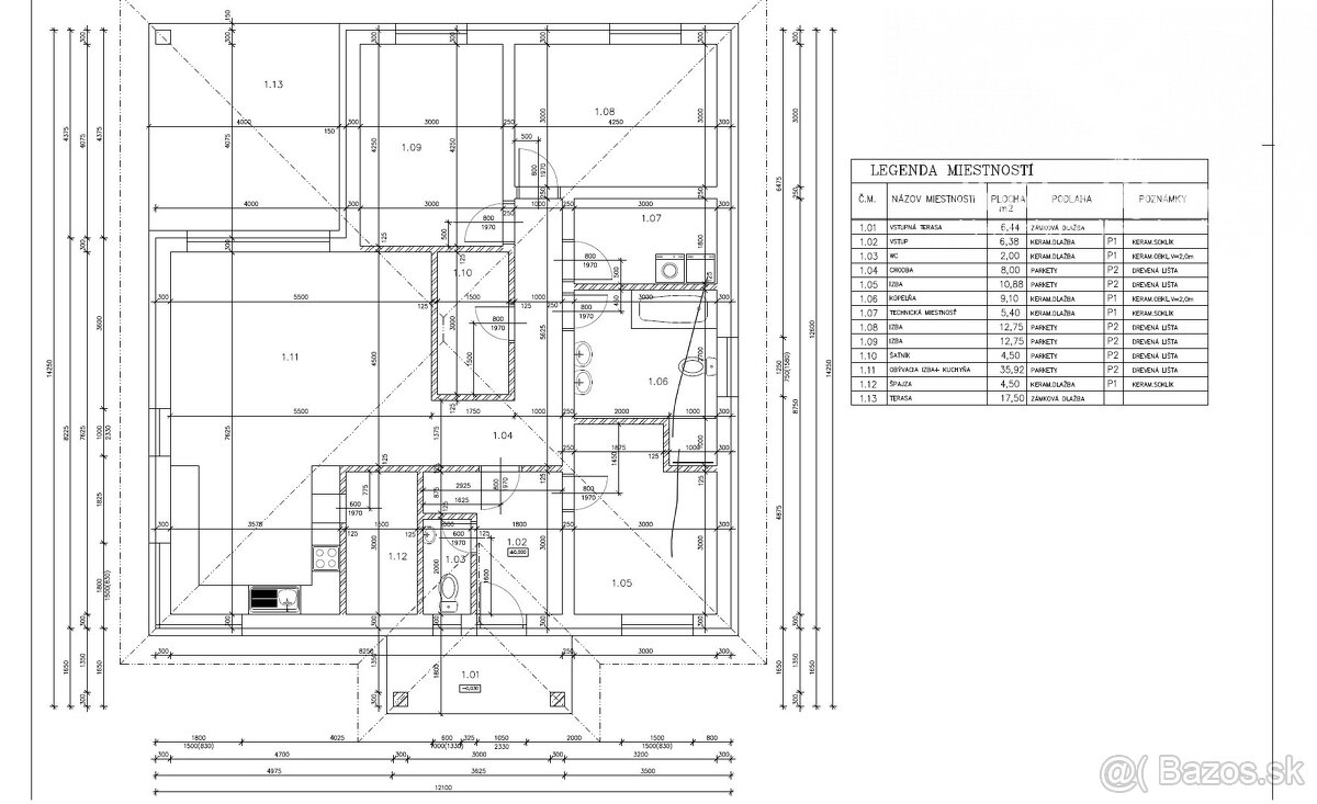 Rozostavaný 4-izbový rodinný dom v Tomášikove - 13