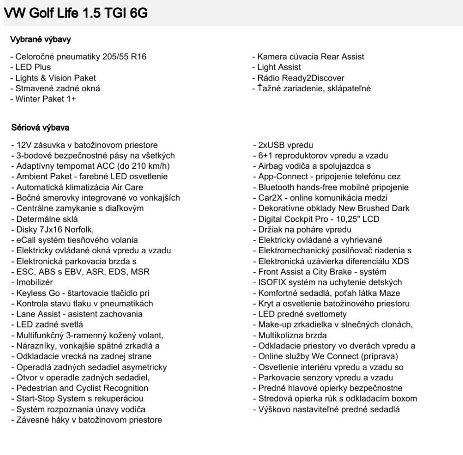 Volkswagen Golf 8 1,5 TGI r.v.2022 - 13