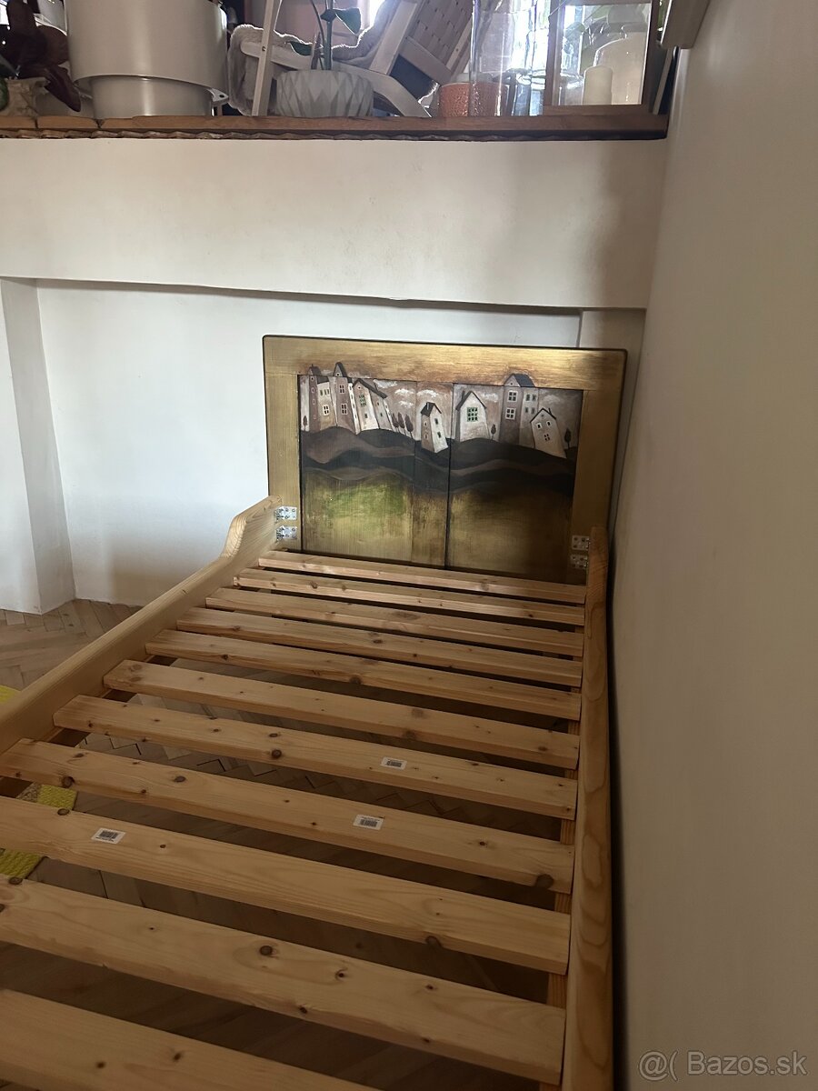 Secesná postel 90x200cm - 13