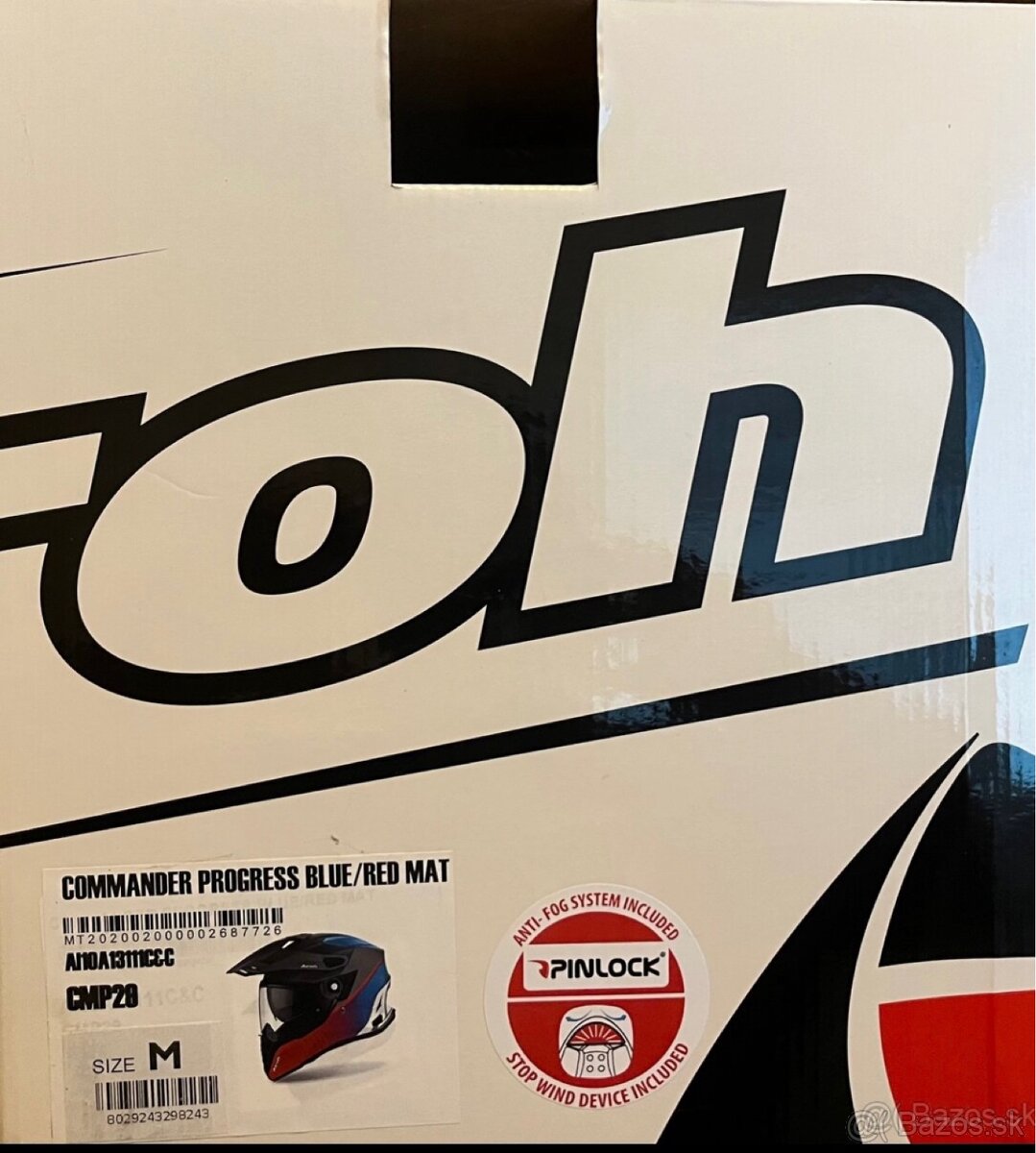 Airoh Commander Progress Enduro helma Blue/Red/Mat - 13