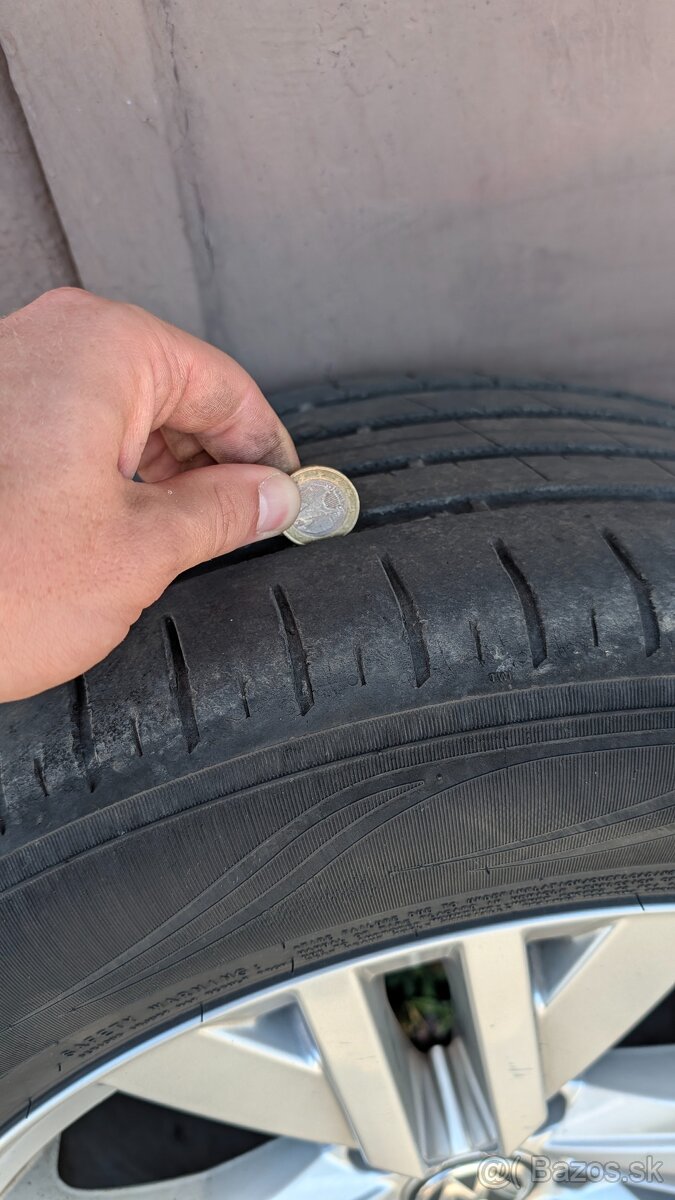 Originál VW 5x112 R17 + letné pneu - 13