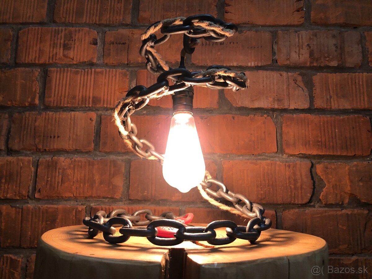 Industriálne lampy – ručná práca (staré drevo/kov) TOP - 13