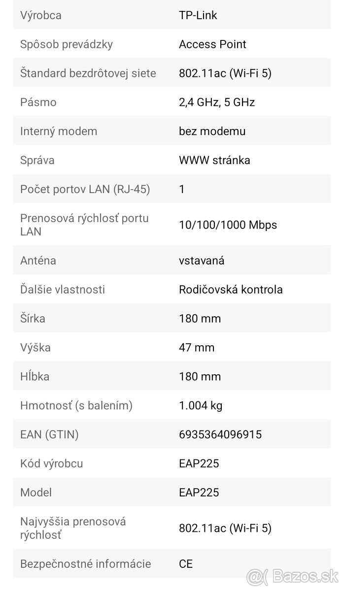 Nový Wi-Fi router TP-Link EAP225 (AC1350) - 13
