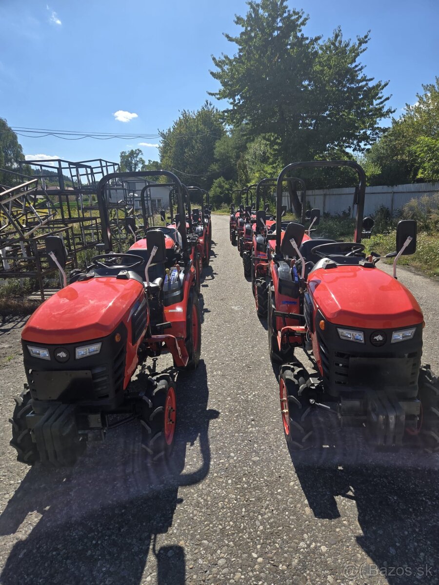 Malotraktor, traktor RHINO 25 HP, pluh 1/20, rotavátor 105 - 13