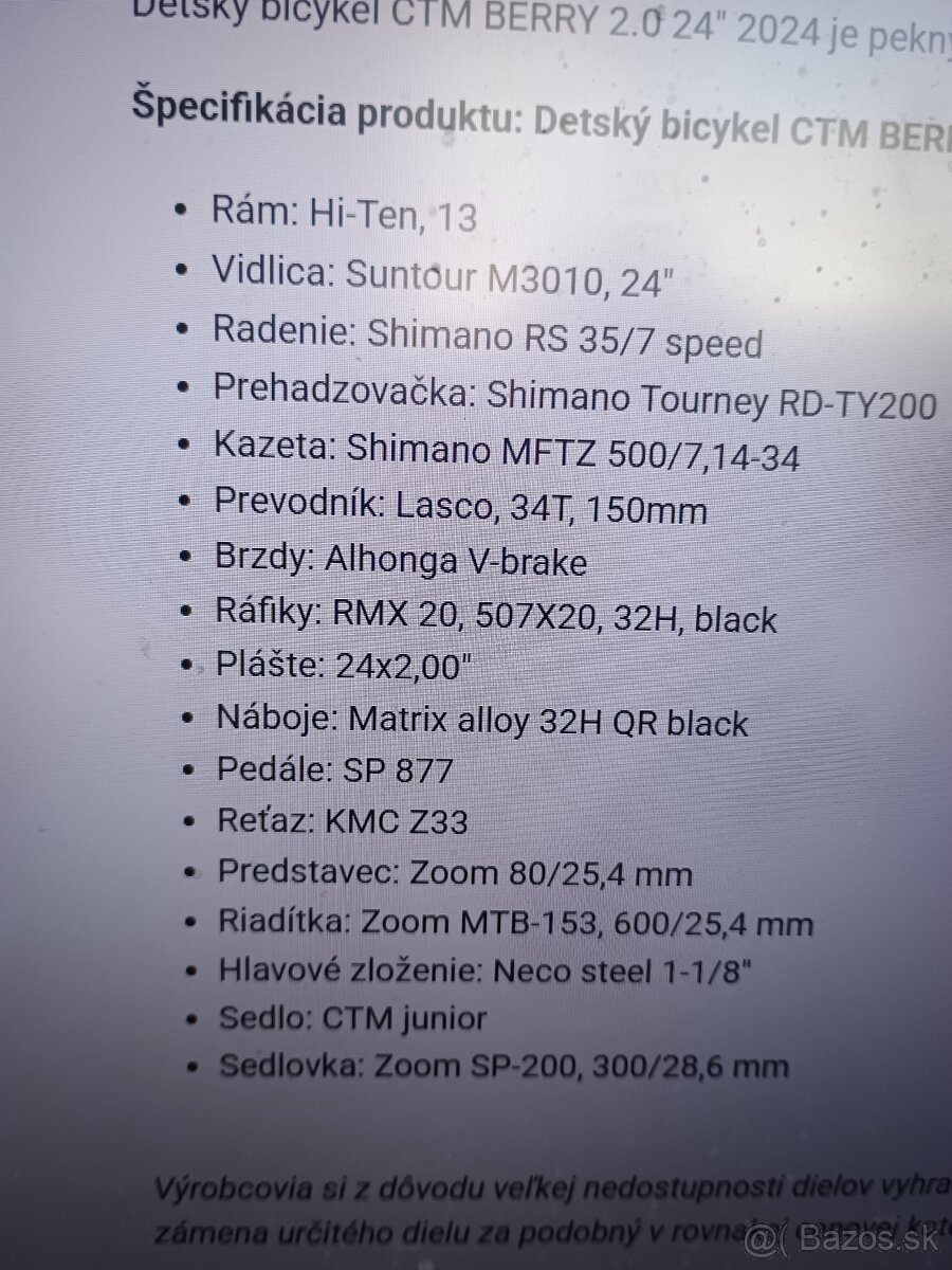 Detský bicykel 24 - 13