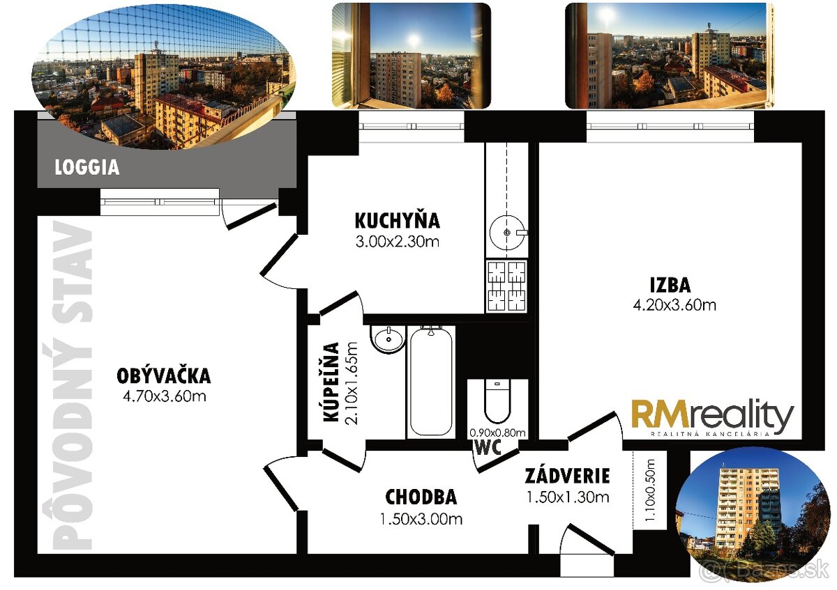 PALKOVIČOVA-2 izbový byt, pôvodný stav, nádherné výhľady - 13