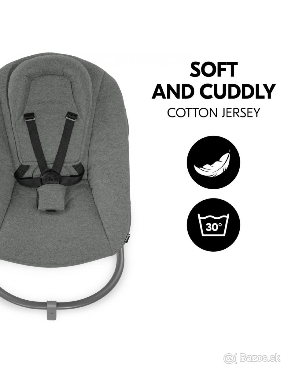 Hauck rastúca stolička BETA s kolieskami Dark Grey - 13