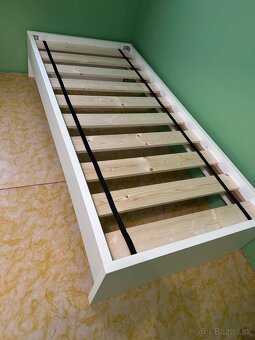 Predám jednolôžkovú posteľ 90x200cm BIELA PEVNA KVALITNA NEW - 13