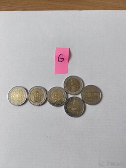 2 € pamätné mince z obehu Nemecko A,D,F,G,J - 13