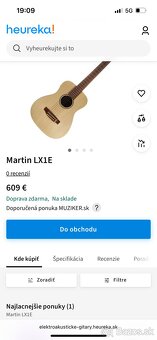 Martin LX1E Natural Elektroakustická gitara - 13