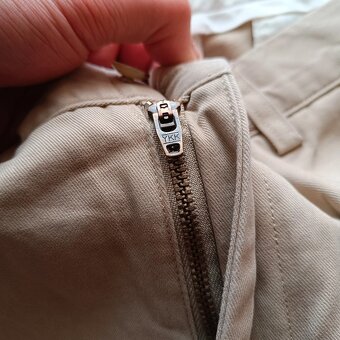 Polo Ralph Lauren plátené béžové nohavice elegantné chinos - 13