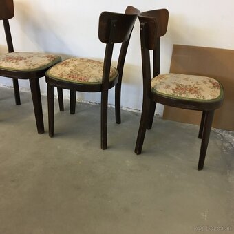 Retro starozitne Stolicky Halabala pruzinove 1950 Art Deco - 13