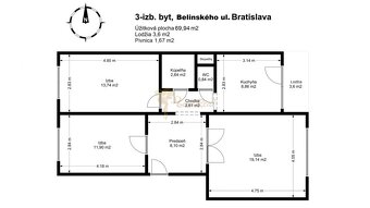 3-izb. byt, Belinského, Petržalka, 6.p./8 - 13