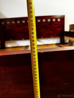 Masivna ceresnova manzelska postel - 13