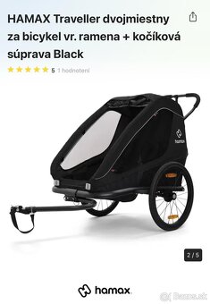 Cyklovozík Traveller za bicykel + kočíková súprava - 13