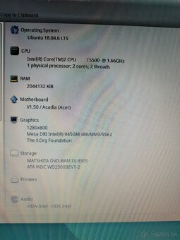 Predám Acer Aspire 5710-JDW50 plne funkčný / náhr. diely - 13